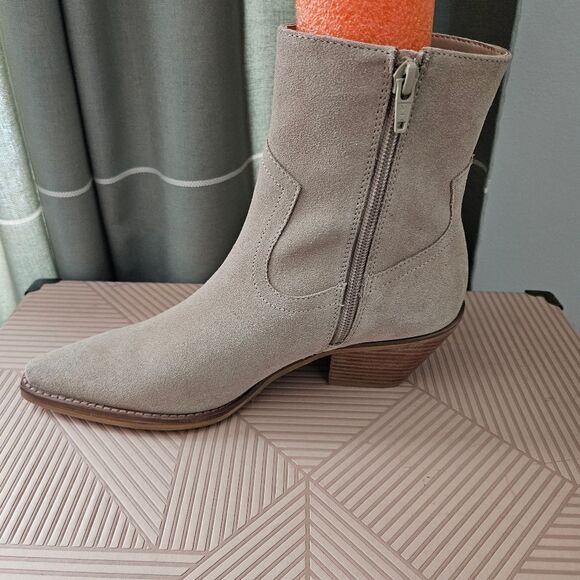 Coconuts by Matisse Booties Ankle Fringe Jane Tan Suede Heeled Boots Casual - Picture 7 of 12